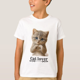 Süße Katzen-Kinder-T-Shirt   Katzenliebhaber-Shirt T-Shirt