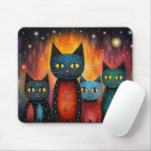 Süße Katzen Kosmische Galaxie Kunst Geschenk Mousepad (Mit Mouse)