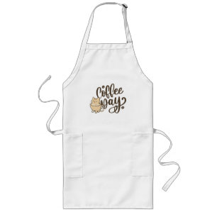 Süße Katzen-Küchenschürze für Kaffee Lange Schürze