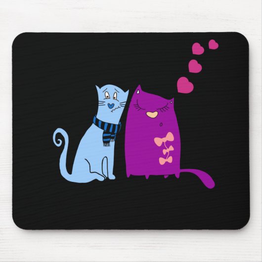 Süße Katzen lieben Design Mousepad (Vorne)