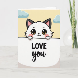 Süße Katzen-Liebes-Grußkarte Karte