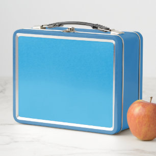 Süße Katzen-Lunchbox   Retro Blau Kawaii Metall Brotdose