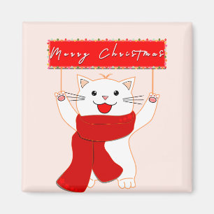 Süße Katzen-Magnet Frohe Weihnachten Magnet