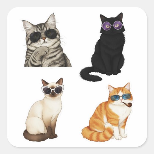 süße Katzen-Meme-Pack Sticker (Vorderseite)