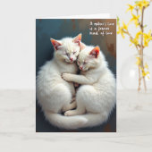 Süße Katzen-Muttertagskarte Karte (Gelbe Blume)