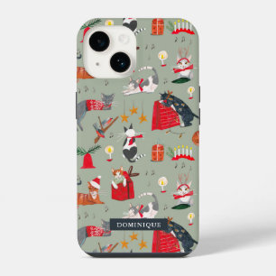 Süße Katzen Retro-Weihnachten Case-Mate iPhone-Hül iPhone 14 Hülle