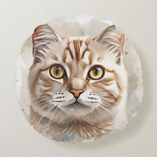 Süße Katzen-Rundkissen für die Heimdekoration Rundes Kissen