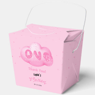 Süße Katzen-Schrift Wasserfarbe Rosa Wolke 1. Gebu Geschenkschachtel