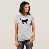Süße Katzen-Silhouette T-Shirt (Vorne ganz)