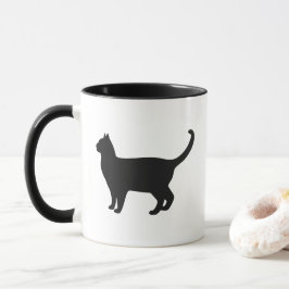 Süße Katzen-Silhouette Tasse