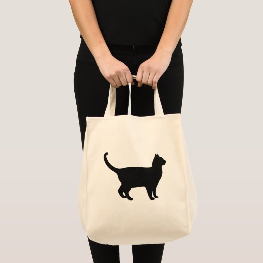 Süße Katzen-Silhouette Tragetasche (Vorderseite (Produkt))