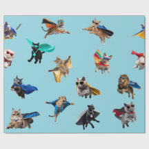 Süße Katzen-Superhelden-Kinder-Geschenkpapier