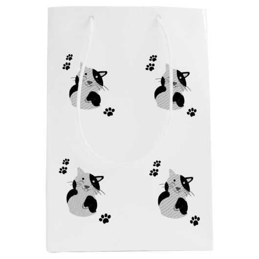 Süße Katzen-Tasse Mittlere Geschenktüte (Vorderseite)