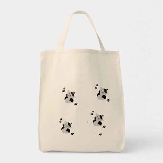 Süße Katzen-Tasse Tragetasche (Vorne)