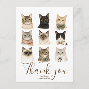 Süße Katzen-Tierliebhaber-Geschenk-Kätzchen-Schlei Postkarte