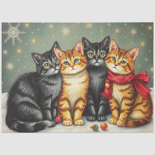 Süße Katzen-Tissue-Papier Seidenpapier (Vorderseite)