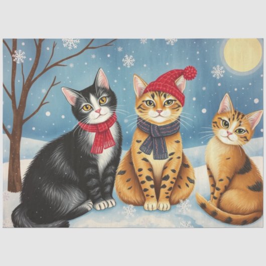 Süße Katzen-Tissue-Papier Seidenpapier (Vorderseite)