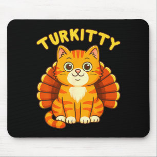 Süße Katzen Truthahn Lustiges Erntedankfest Für Mä Mousepad