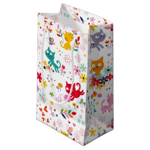 Süße Katzen und Blumen-Spaß  Kleine Geschenktüte