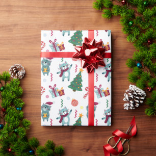Süße Katzen und Weihnachten Geschenkpapier