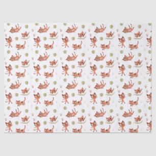 Süße Katzen und Wollknäuel Seidenpapier