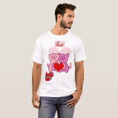 Süße Katzen Valentinsliebe T-Shirt (Vorne ganz)