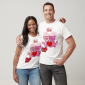 Süße Katzen Valentinsliebe T-Shirt (Unisex)