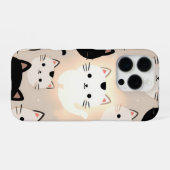 Süße Katzen Vibes iPhone Hülle (Rückseite (Horizontal))