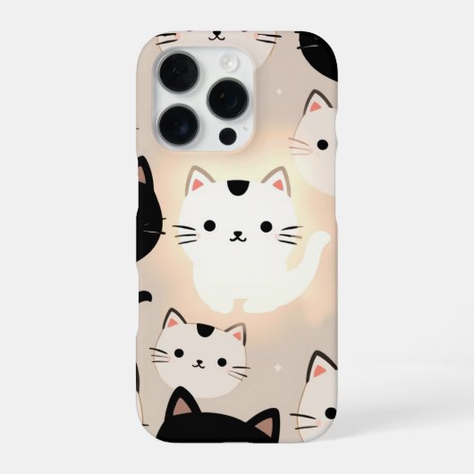 Süße Katzen Vibes iPhone Hülle (Rückseite)