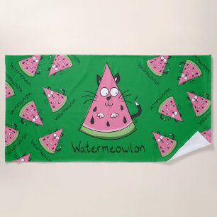 Süße Katzen-Wassermelonen-Kinder Strandtuch