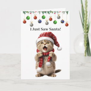 Süße Katzen-Weihnachtsgrußkarte Karte