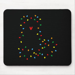 Süße Katzen-Weihnachtslicht-Grafik Katze Schwarz M Mousepad