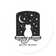 Süße Katzenaufkleber Kawaii Minimal Design