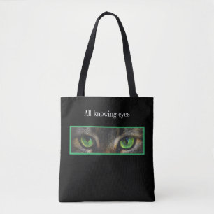 Süße Katzenaugen auf Schwarz Tasche