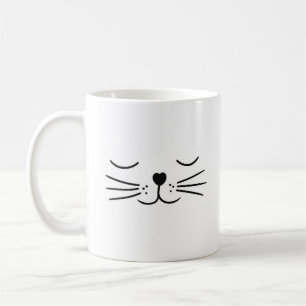 Süße Katzenaugen schlafen Kaffeetasse