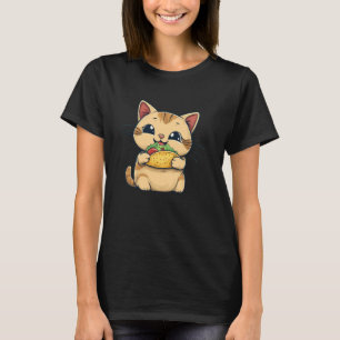 Süße Katzenbaby isst einen Taco T-Shirt