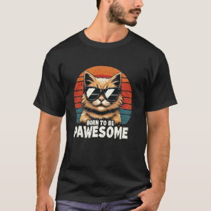 Süße Katzenbaby trägt lustige Sonnenbrille Vintage T-Shirt