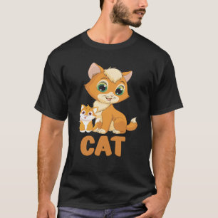 Süße Katzenfamilie Entzückendes Fröhliches Tier T-Shirt