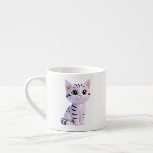 Süße Katzenfigur, Espressotasse (Links)