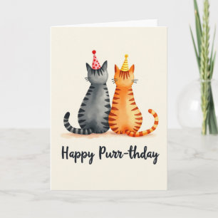 Süße Katzenfreunde Geburtstagskarte Karte