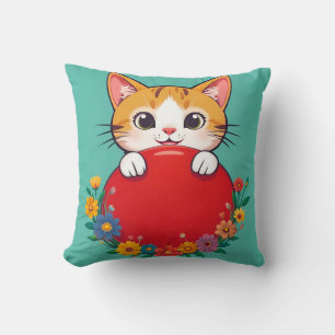 Süße Katzenillustration Kissen