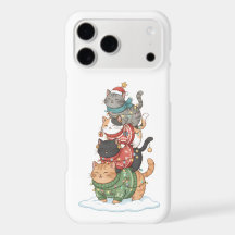 Süße Katzenillustrationskunst, Kawaii-Katzenstapel