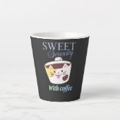 Süße Katzenkaffee-Illustration der Ruhe Milchtasse (Vorderseite)