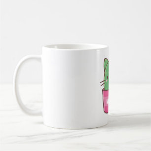 Süße Katzenkaktuspflanze Wortspiel Kaffeetasse