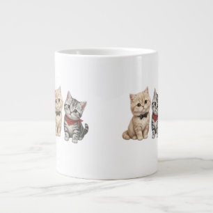 Süße Katzenkerze für Katzenliebhaber Jumbo-Tasse