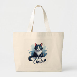 Süße Katzenkunst Große Tasche – Geschenk für Katze