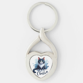 Süße Katzenkunst Schlüsselanhänger – Geschenk für 
