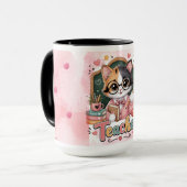 Süße Katzenlehrer-Geschenktasse Tasse (Vorderseite Links)