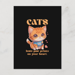 süße Katzenliebe Postkarte