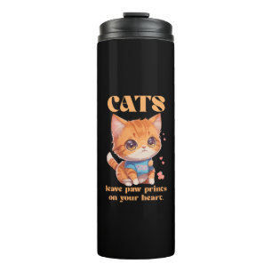 süße Katzenliebe Thermosbecher